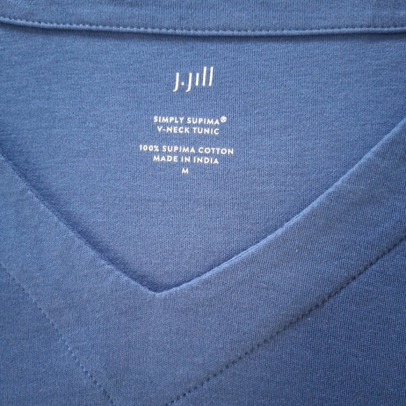 J Jill Women Tee Shirts Tops Long Sleeve Tunic Lot of 2 Brown & Blue Size M - Picture 3 of 10